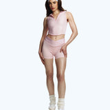 High-Waisted Biker Shorts Baby Pink