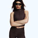 High-Waisted Biker Shorts Choco Brown