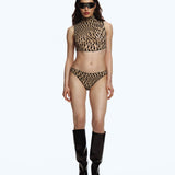 Flock Mesh Cheeky Briefs Nude Tattoo