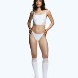 Satin Thong White
