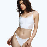 Satin Thong White