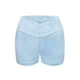 High-Waisted Biker Shorts Baby Blue
