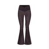 High-Waisted Flare Leggings Choco Brown