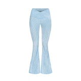 High-Waisted Flare Leggings Baby Blue