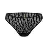 Flock Mesh Cheeky Briefs Black