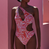 Swim One-piece Orange & Pink