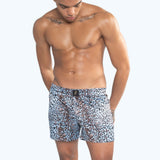 Satin Boxer Shorts Blue Leo