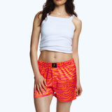 Satin Boxer Shorts Zebra Orange