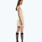 Satin Slip Dress White