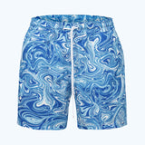 Swim Shorts White & Blue