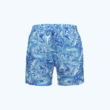 Swim Shorts White & Blue