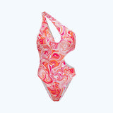 Swim One-piece Orange & Pink
