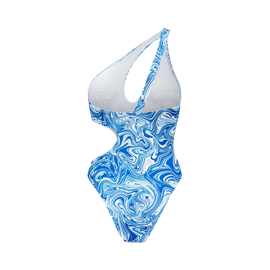 Women's one piece swimsuit blue