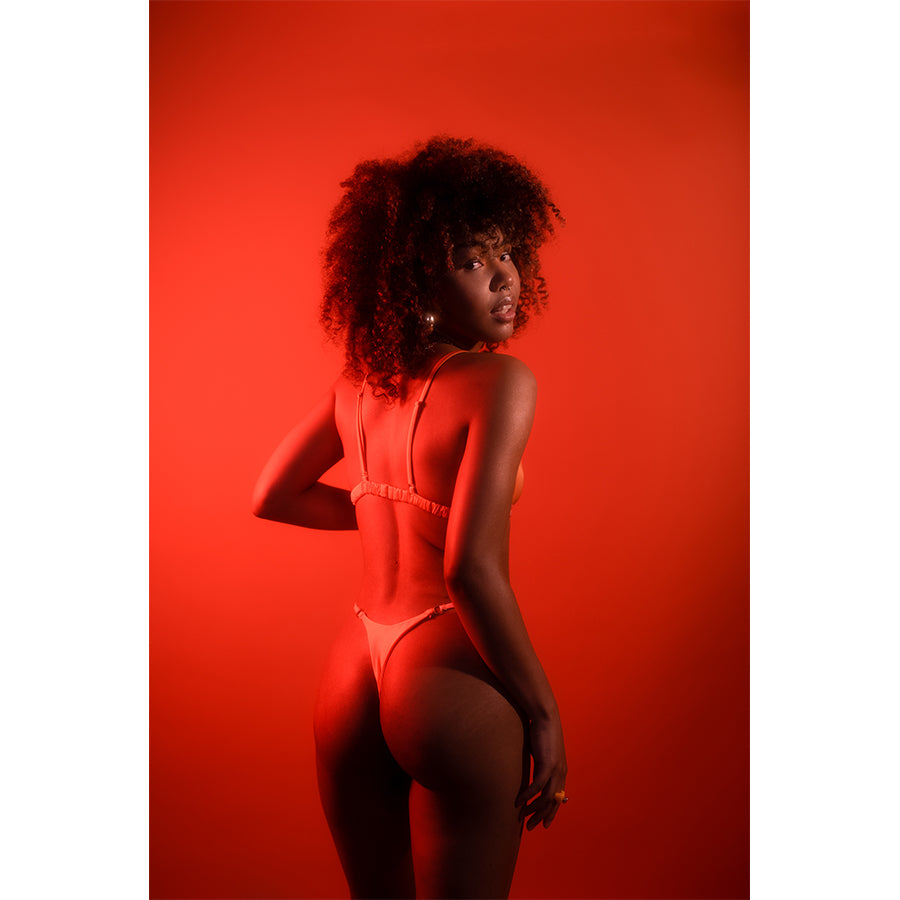 SATIN ADJUSTABLE BRIEFS WILD SUNRISE ORANGE - Ekcentrik