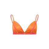 Triangle Bikini Top Wild Sunrise Orange & Pink Zebra