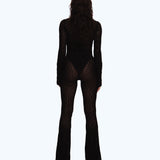 FLOCK MESH FLARE PANTS