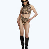 FLOCK MESH CROP TOP TATTOO NUDE