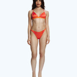 Wild Sunrise Bikini Top - Orange & Pink Zebra
