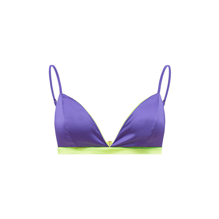 SATIN BRALETTE Purple Rain - Ekcentrik Underwear