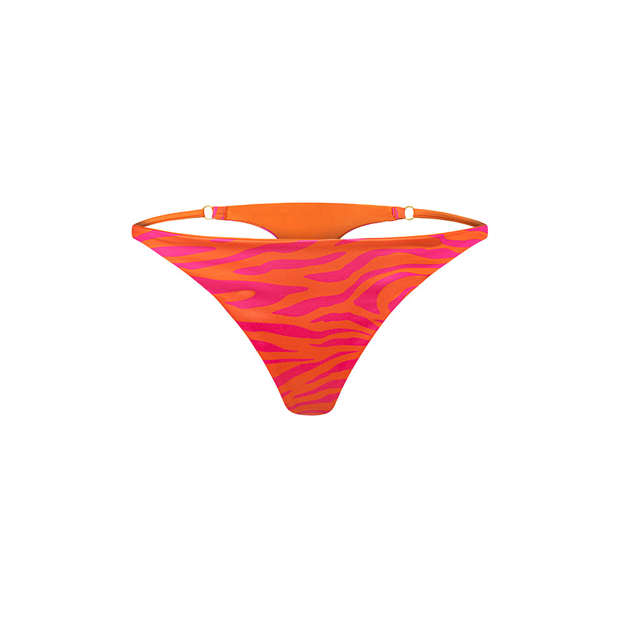 SATIN THONGS WILD SUNRISE ZEBRA - Ekcentrik Underwear